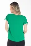 Blusa Dwz Manga Curta Com Amarracao