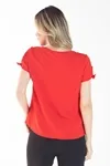 Blusa Dwz Manga Curta Com Amarracao