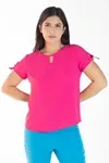 Blusa Dwz Manga Curta Com Amarracao