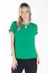 Blusa Dwz Manga Curta Com Amarracao