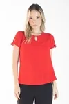 Blusa Dwz Manga Curta Com Amarracao