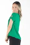 Blusa Dwz Manga Curta Com Amarracao