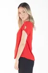 Blusa Dwz Manga Curta Com Amarracao