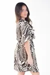 Vestido Dwz Estampado Manga Ampla