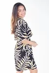 Vestido Dwz Estampado Manga Ampla