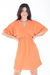 Vestido Dwz Liso Manga Ampla