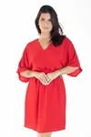 Vestido Dwz Liso Manga Ampla