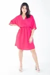 Vestido Dwz Liso Manga Ampla