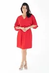 Vestido Dwz Liso Manga Ampla