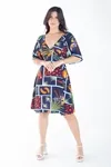 Vestido Dwz Estampado Com Lastex