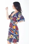Vestido Dwz Estampado Com Lastex