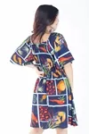 Vestido Dwz Estampado Com Lastex