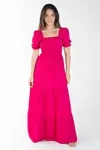 Vestido Dwz Longo Liso Com Lastex