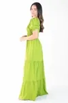 Vestido Dwz Longo Liso Com Lastex