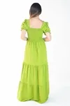 Vestido Dwz Longo Liso Com Lastex