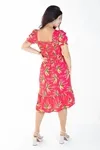 Vestido Dwz Curto Estampado Com Lastex