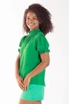 Blusa Dwz Lastex Na Gola e Na Manga