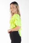 Cropped Dwz Liso Manga Babado