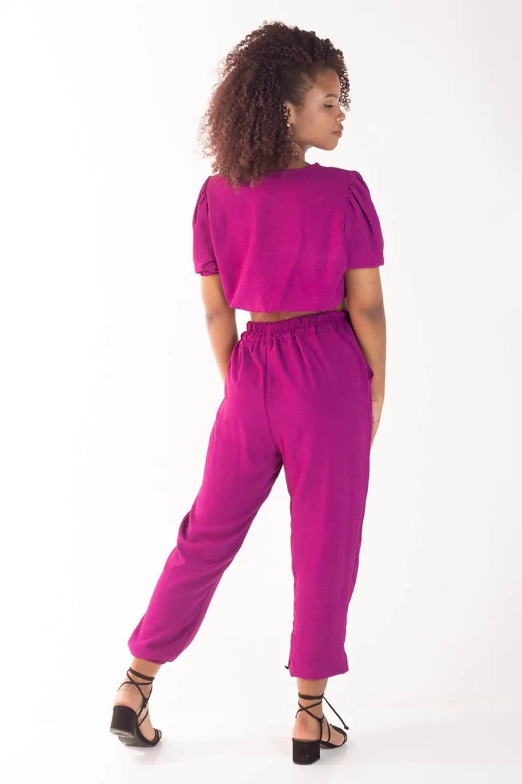 Conjunto Dwz Cropped Com Calca Jogger - Conjunto Dwz Cropped Com