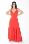 Vestido Dwz Longo Liso Com Bojo