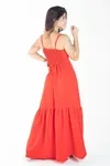Vestido Dwz Longo Liso Com Bojo