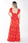 Vestido Dwz Longo Estampado Com Bojo