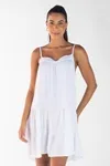 Vestido Dwz Curto Liso Amarracao Nas Alcas