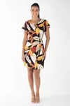 Vestido Dwz Estampado Com Manga Curta