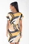 Vestido Dwz Estampado Com Manga Curta