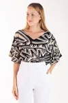 Blusa Dwz Decote V Estampada