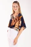 Blusa Dwz Decote V Estampada