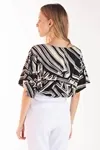 Blusa Dwz Decote V Estampada