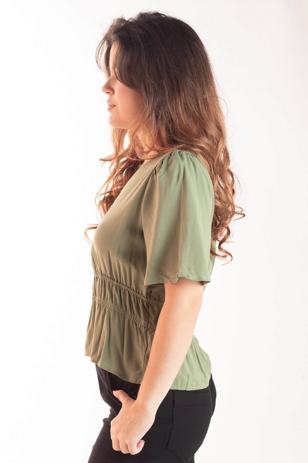 Blusa Dwz Lisa Com Elastico Na Cintura - Blusa Dwz Lisa Com Elastico Na ...