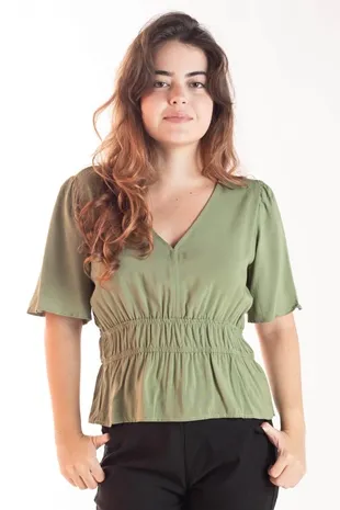 Blusa Dwz Lisa Com Elastico Na Cintura