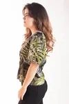 Blusa Dwz Estampada Com Elastico Na Cintura
