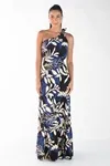 vestido Dwz Um Ombro Estampado