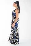 vestido Dwz Um Ombro Estampado