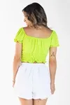 Blusa Dwz Manga Curta Com Lastex