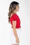 Blusa Dwz Manga Curta Com Lastex