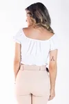 Blusa Dwz Manga Curta Com Lastex