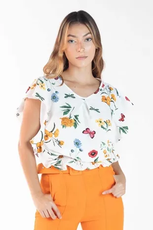 Blusa Dwz Manga Babado