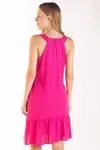 Vestido Dwz Liso Com Babado