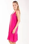 Vestido Dwz Liso Com Babado