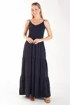 Vestido Dwz Longo Com Lastex