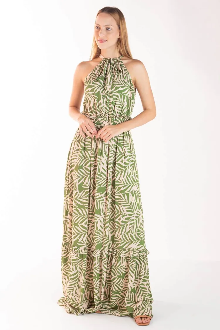 Vestido Dwz Estampado Longo