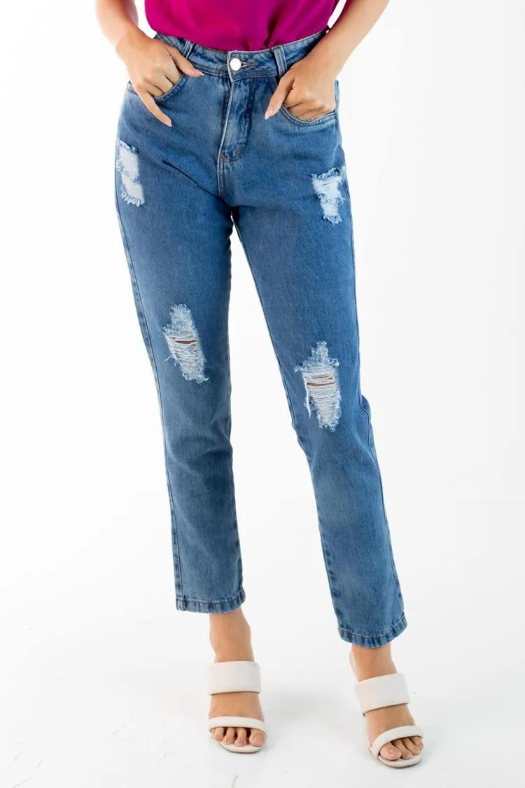 Calca Dwz Jeans Com Rasgos