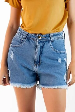 Short Dwz Jeans Barra Desfiada