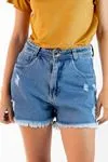 Short Dwz Jeans Barra Desfiada