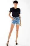 Short Dwz Jeans Curto Com Rasgos