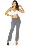 Calca Dwz Flare Detalhe Couro Lateral